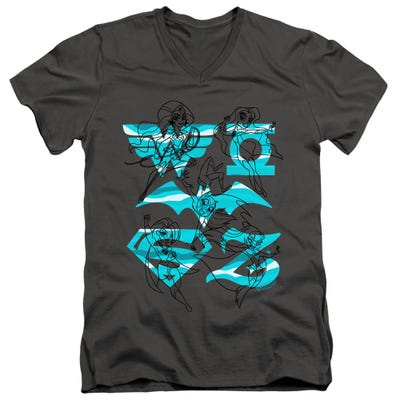 DC Super Hero Girls Group V-Neck T-Shirt