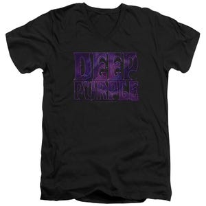 Deep Purple Spacey V-Neck T-Shirt