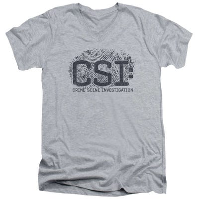 Distressed CSI Logo V-Neck T-Shirt