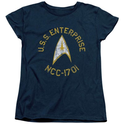 Distressed Star Trek Collegiate Womens T-Shirt