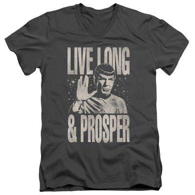 Distressed Star Trek Spock Prosper V-Neck T-Shirt