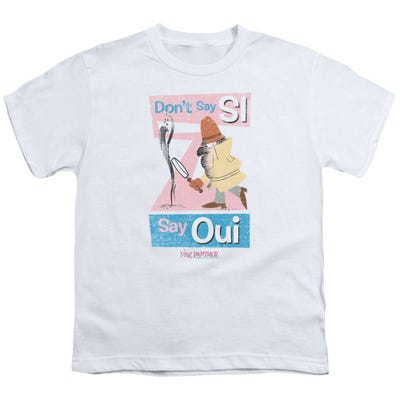 Don't Say SI Say Qui Pink Panther Kids T-Shirt