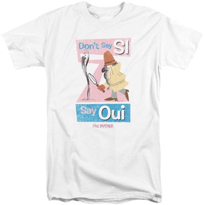 Don't Say SI Say Qui Pink Panther Tall T-Shirt