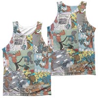 ROCKY & BULLWINKLE COLLAGE  Front & Back Sublimation Tank Top