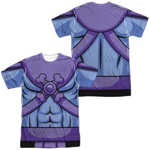 Official Skeletor Costume Front & Back Sublimation T-Shirt