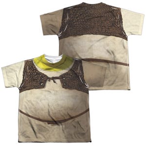 Shrek Costume Back & Front Kids Sublimation T-Shirt