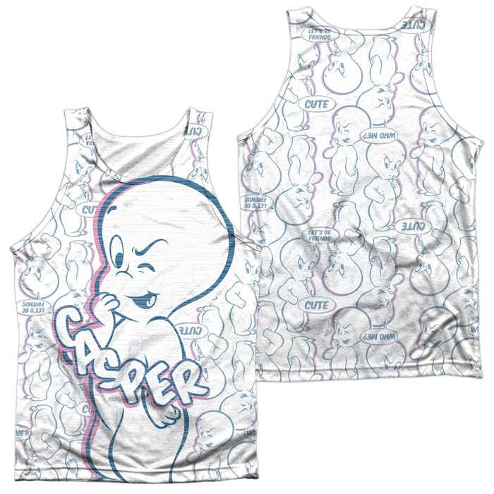 Casper The Friendly Ghost Front & Back Sublimation Tank Top