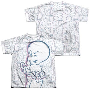 Casper The Friendly Ghost Back & Front Kids Sublimation T-Shirt