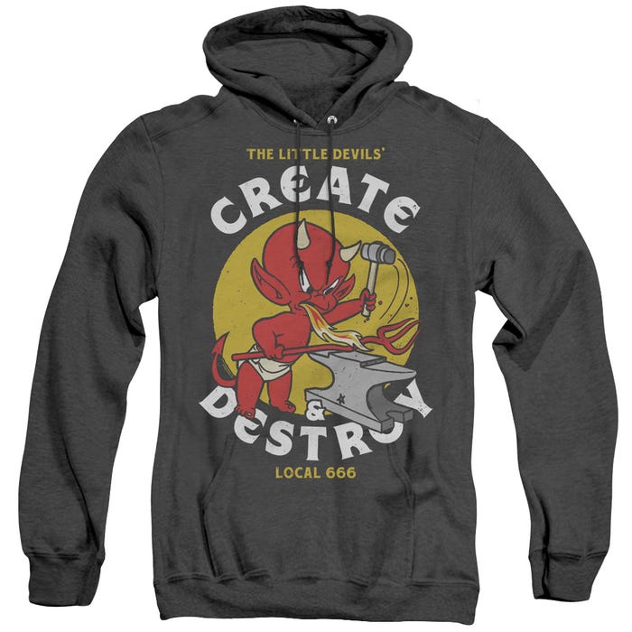 Hot Stuff Local Devil Create and Destroy Adult Heather Hoodie