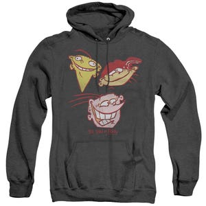 Ed Edd n Eddy Three Heads Logo Adult Heather Hoodie