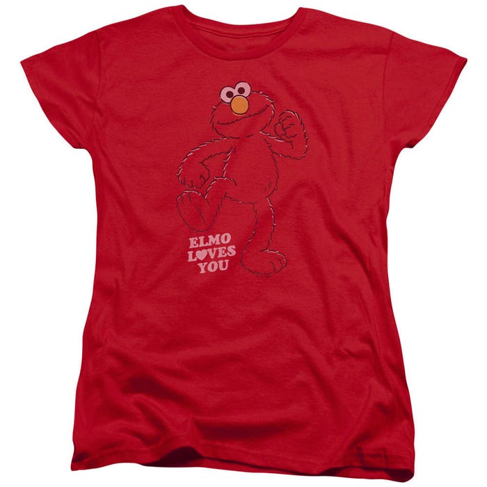 Elmo Loves You Sesame Street Womens T-Shirt