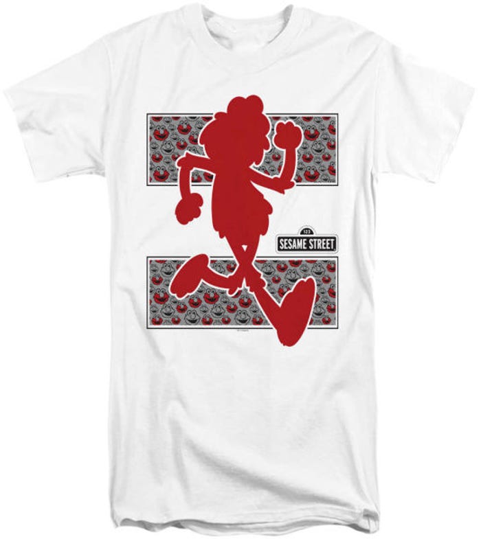 Elmo Runs Sesame Street Tall T-Shirt