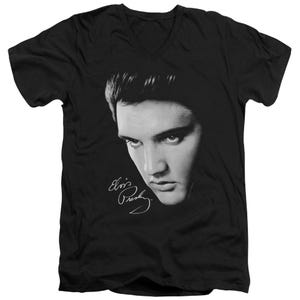 Elvis Presley Face V-Neck T-Shirt