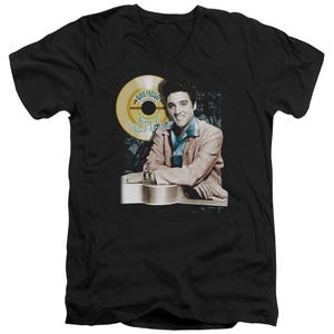 Elvis Presley Gold Record V-Neck T-Shirt