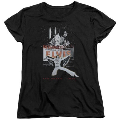 Las Vegas 1970 Elvis Presley Womens T-Shirt
