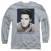 Elvis Presley Blue Sparkle Long Sleeve Shirt