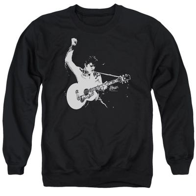 Elvis Presley Black and White Guitar Man Sweatshirt