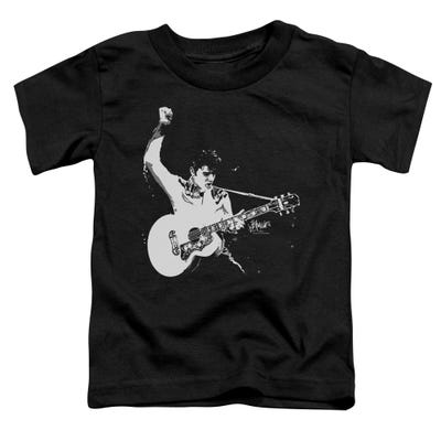 Elvis Presley Black and White Guitar Man Toddler T-Shirt