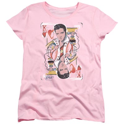 King of Hearts Elvis Presley Womens T-Shirt