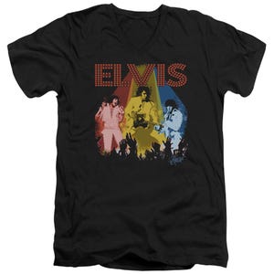 Elvis Presley Vegas Remembered V-Neck T-Shirt