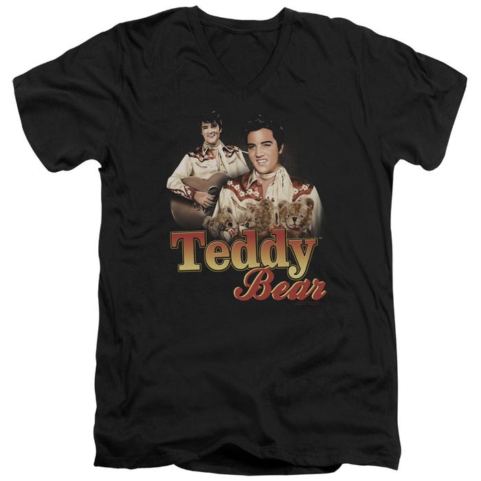 Elvis Presley Teddy Bear V-Neck T-Shirt