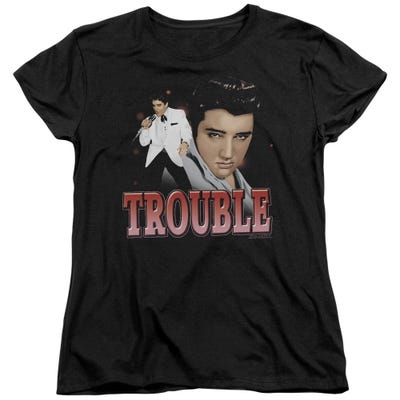 Elvis Presley Trouble Womens T-Shirt