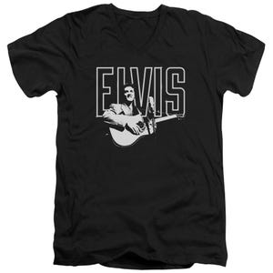 Elvis Presley White Glow V-Neck T-Shirt