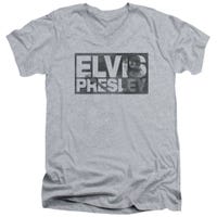 Elvis Presley block Letters V-Neck T-Shirt