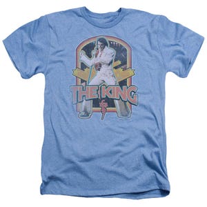 Elvis Presley Distressed King Heather T-Shirt