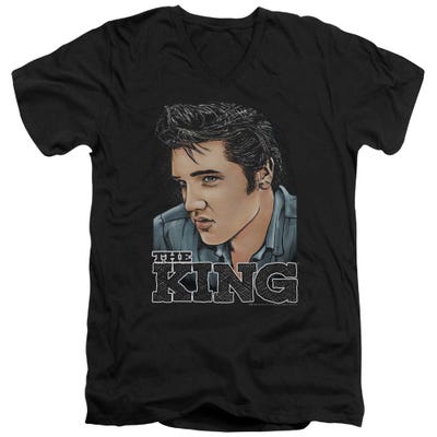 Elvis Presley Graphic of The King V-Neck T-Shirt