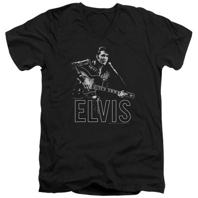 Elvis Presley Guitar In Hand V-Neck T-Shirt