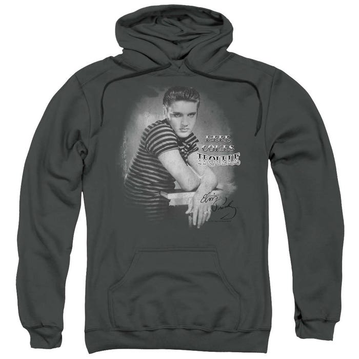 Elvis Presley Here Comes Trouble Hoodie