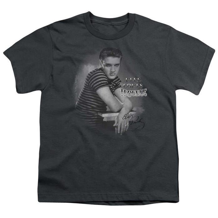 Elvis Presley Here Comes Trouble Kids T-Shirt