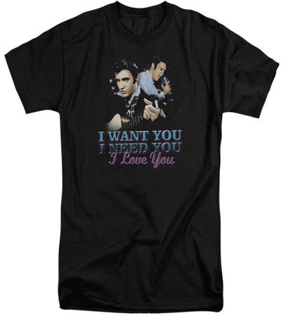 Elvis Presley I Want You Tall T-Shirt