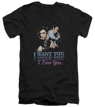 Elvis Presley I Want You V-Neck T-Shirt