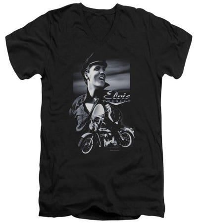 Elvis Presley Motorcycle V-Neck T-Shirt