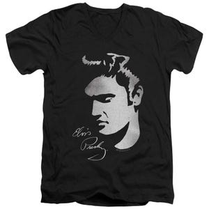 Elvis Presley Simple Face V-Neck T-Shirt