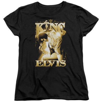 Elvis Presley The King of Rock Womens T-Shirt