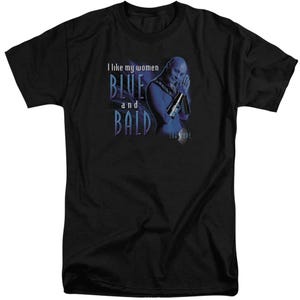 Farscape Blue And Bald Tall T-Shirt