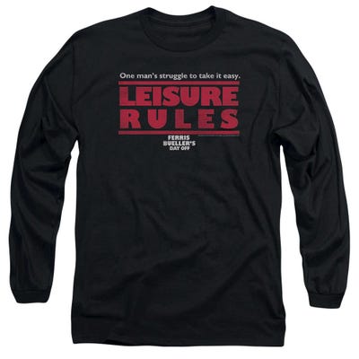 Ferris Bueller's Day Off Leisure Rules Long Sleeve Shirt