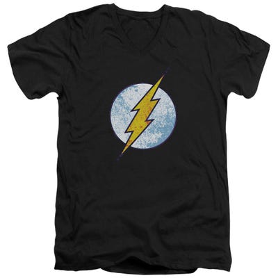Flash Neon Distress Logo V-Neck T-Shirt