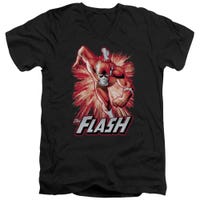 Flash Red & Gray V-Neck T-Shirt