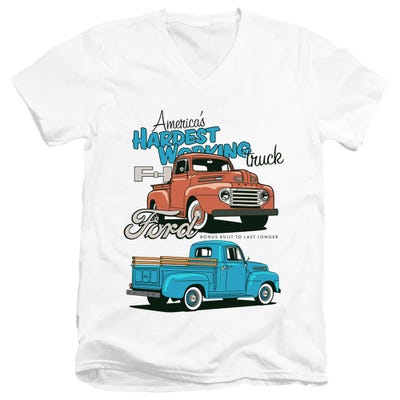 Ford Hardest Working Truck V-Neck T-Shirt