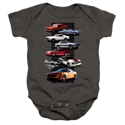 Ford Mustang 7 Car Stack Baby Bodysuit
