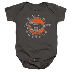 Ford Mustang Retro Circle Baby Bodysuit