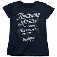 Ford American Muscle Classic Script Womens T-Shirt
