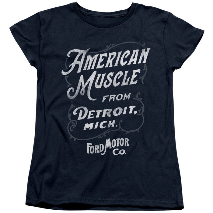 Ford American Muscle Classic Script Womens T-Shirt