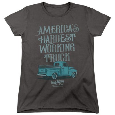 Ford Vintage America's Hardest Working Truck Womens T-Shirt