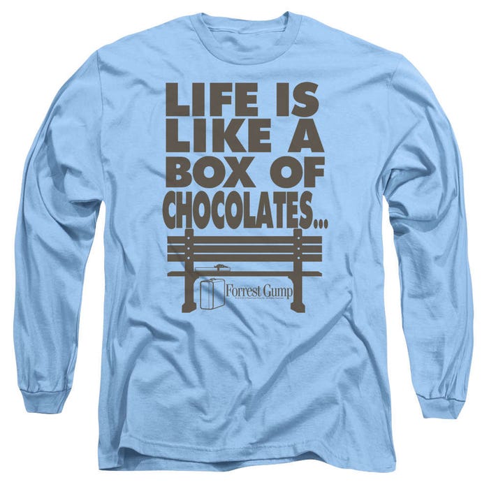 Forrest Gump Life Is Like A Box Of Chocolates Long Sleeve Shirt