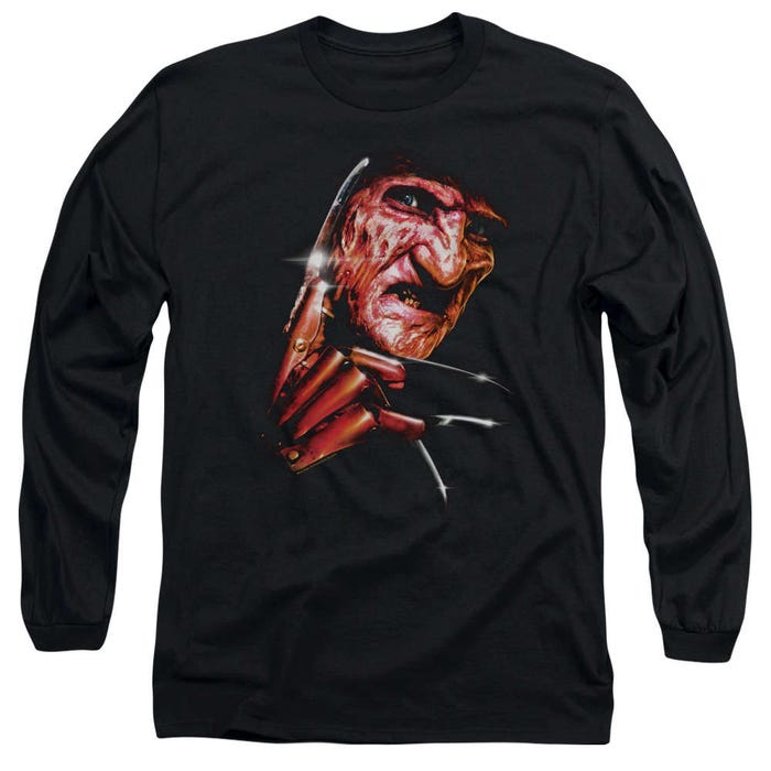 Freddy Krueger Face Nightmare On Elm Street Long Sleeve Shirt
